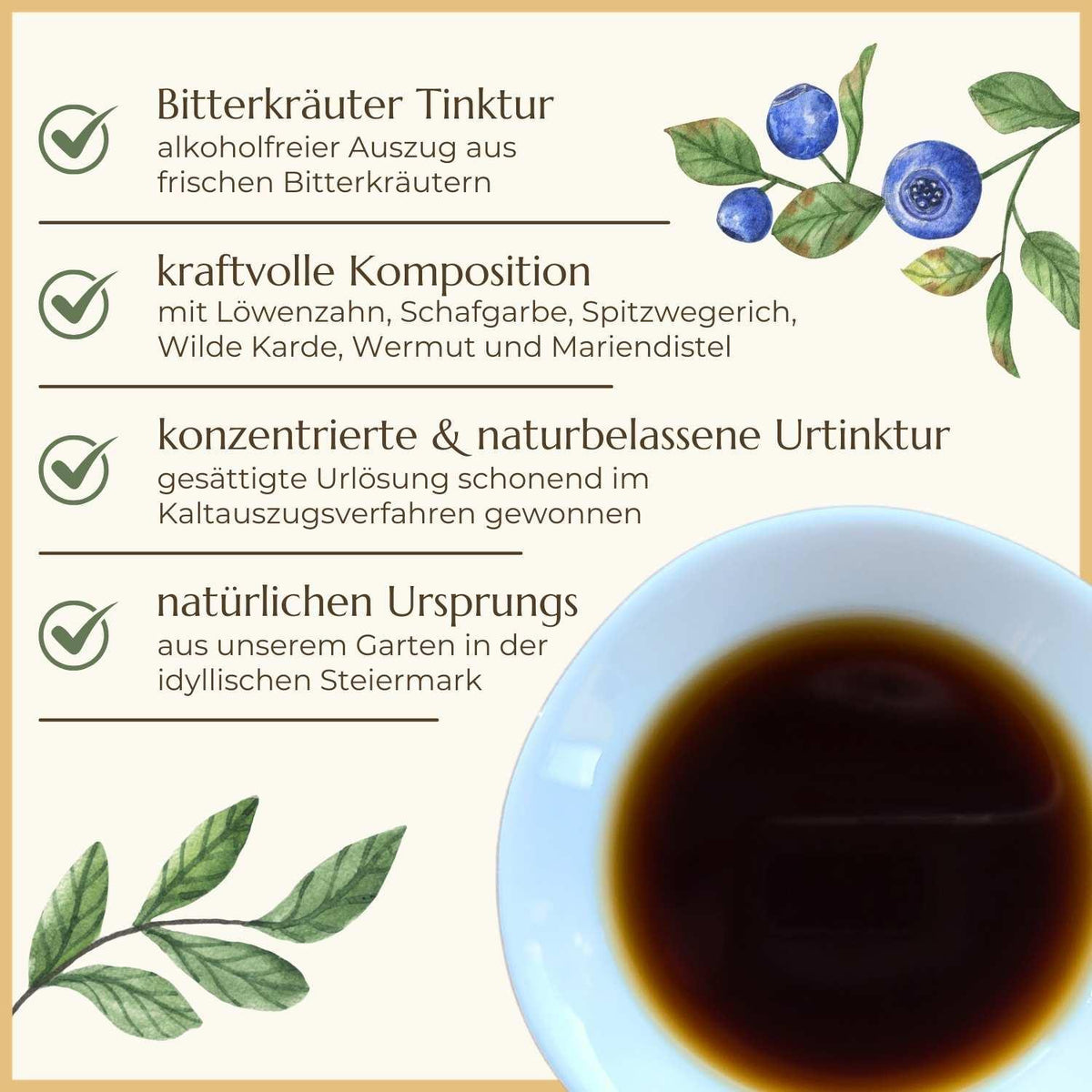 Eigenschaften der Bitterkräuter Tinktur | Naturstoff