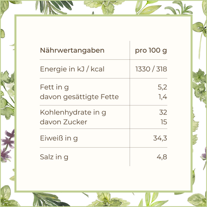 Gerstengrassaftpulver Superfood Nährwertangabe | Naturstoff