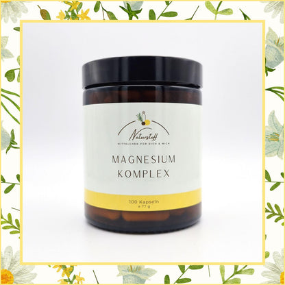 Magnesium Komplex Kapseln mit 3 Magnesiumformen | Naturstoff