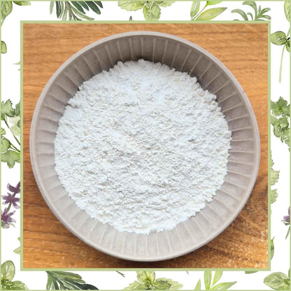 Sango Meereskoralle Pulver in grauer Schale von Naturstoff